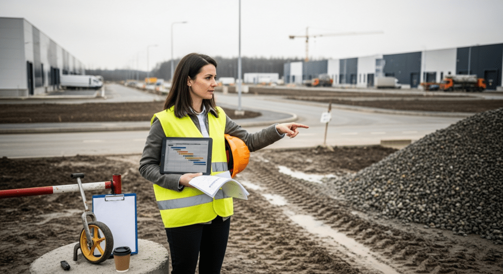 ipari park projekt menedzsment: projektvezető tabletet és megvalósíthatósági tanulmányt tart